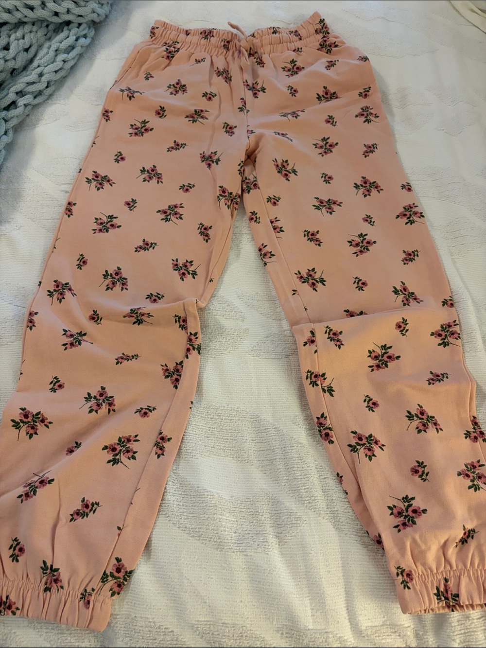 Women's Floral Jogger Pants - Blush Pink
